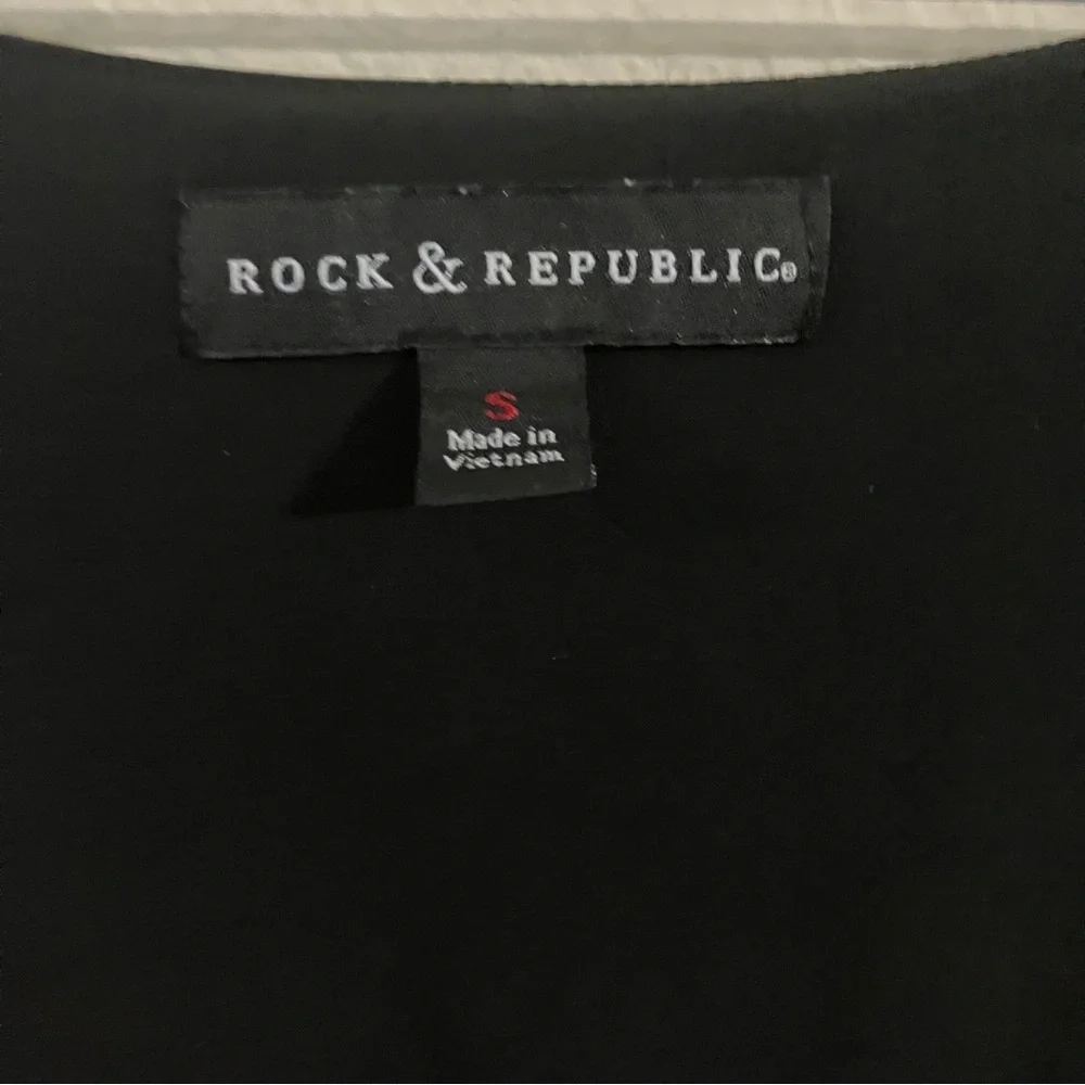 Rock & Republic Black Fitted Sheath Mini Dress w/ silver studded straps Size: S - Picture 4 of 5
